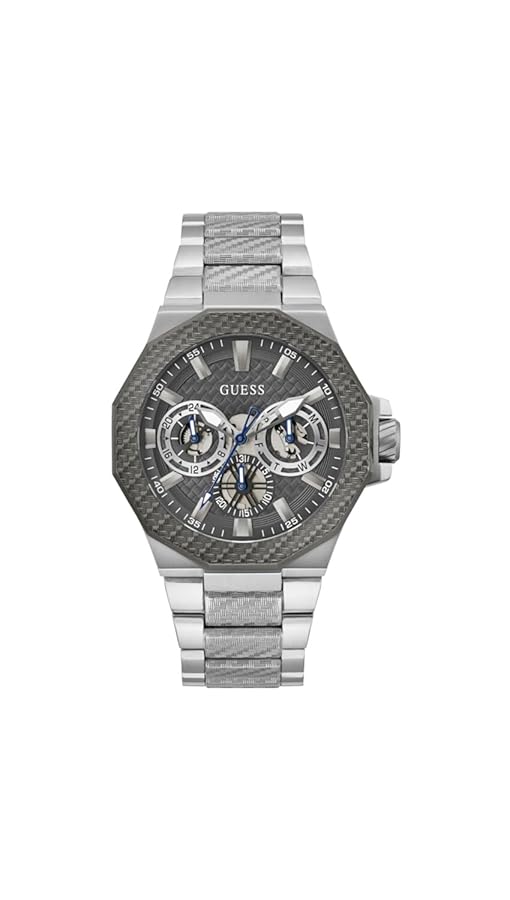 Amazon.com: GUESS Men's 45mm Watch - Silver Tone Bracelet